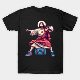 Jesus Birthday Christmas Music gospel Hip hop Retro Radio T-Shirt